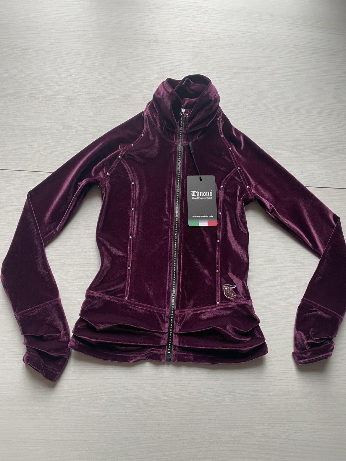 Velvet zipper jacket hotsell
